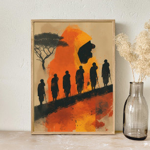 african abstract art poster