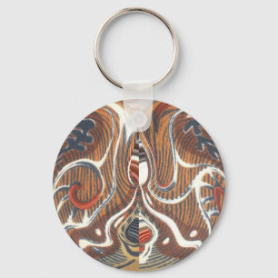 African Abstract Art Print Key Ring
