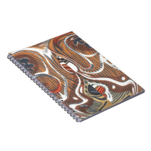 African Abstract Art Print Notebook