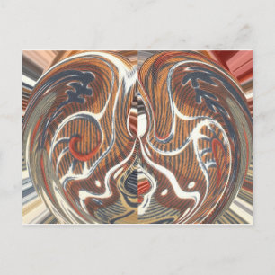 African Abstract Art Print Postcard