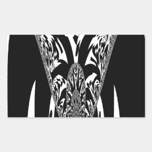African Abstract Art Print Rectangular Sticker