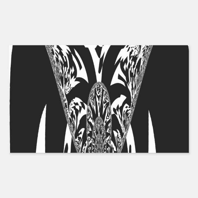 African Abstract Art Print Rectangular Sticker (Front)