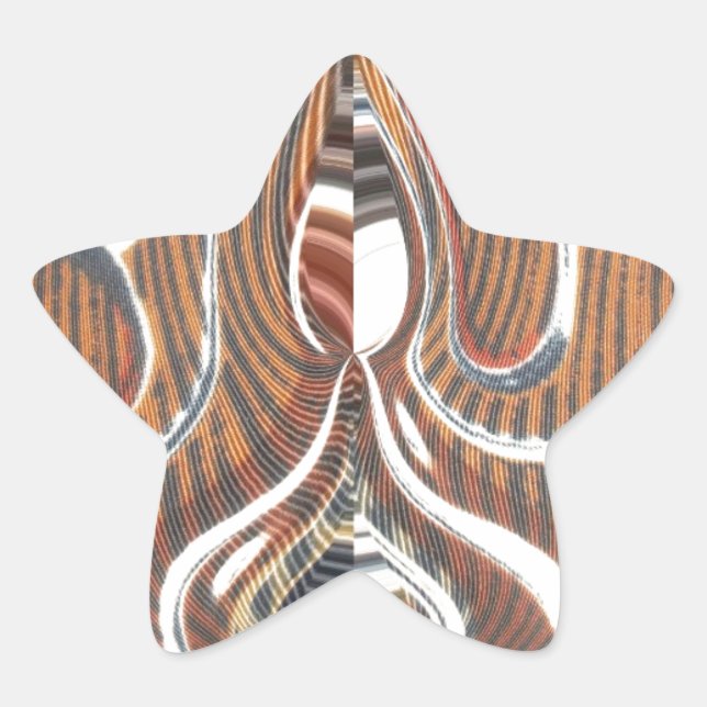 African Abstract Art Print Star Sticker (Front)