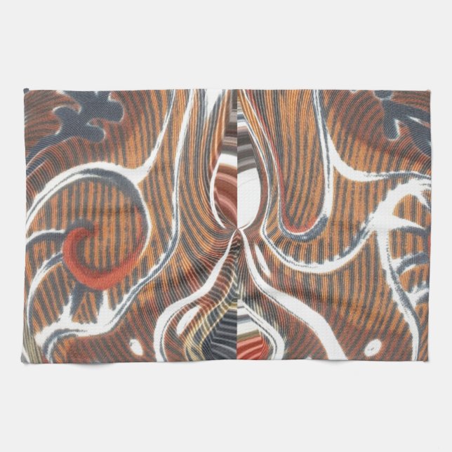 African Abstract Art Print Tea Towel (Horizontal)
