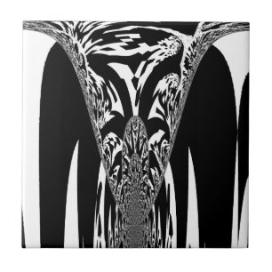 African Abstract Art Print Tile