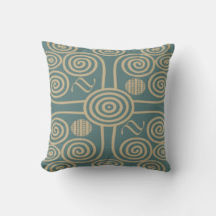 African abstract decorated geometric pattern cushion