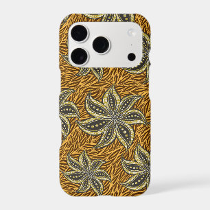 African Abstract Floral Batik Style