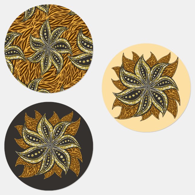 African Abstract Floral Batik Style (Group)