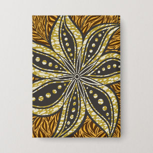 African Abstract Floral Batik Style