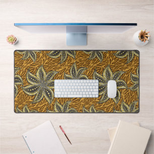 African Abstract Floral Batik Style Desk Mat