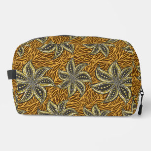 African Abstract Floral Batik Style Dopp Kit