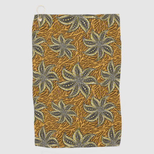 African Abstract Floral Batik Style Golf Towel