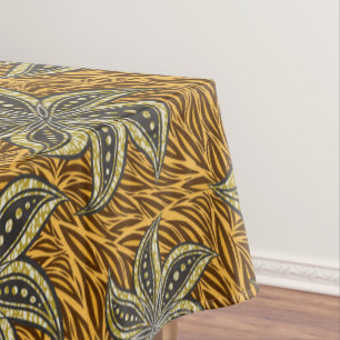 African Abstract Floral Batik Style Tablecloth