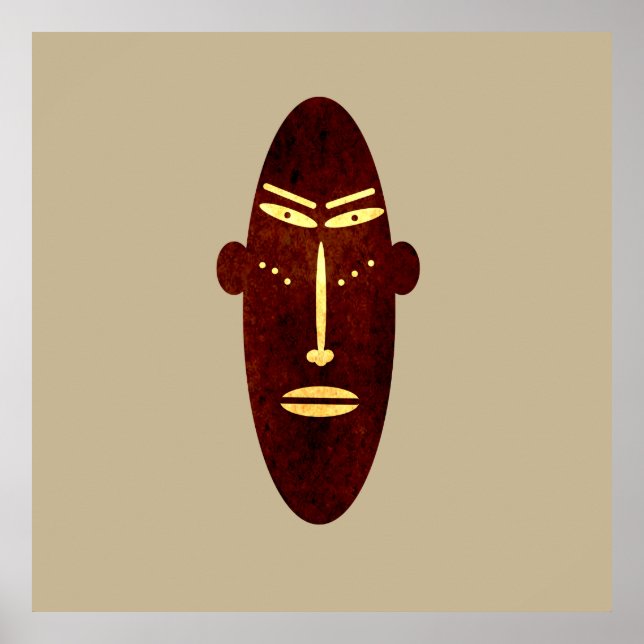 african abstract modern pattern afro art poster (Front)