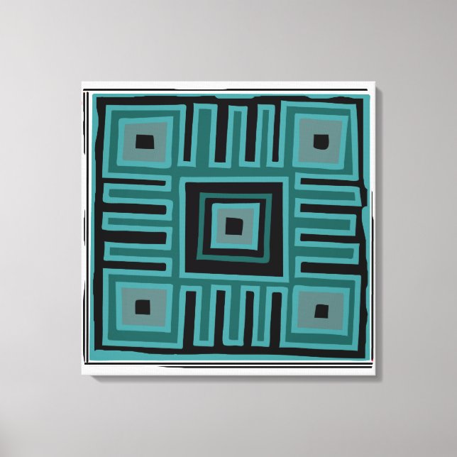African abstract modern pattern canvas print (Front)