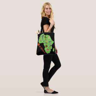 African abstract tote bag