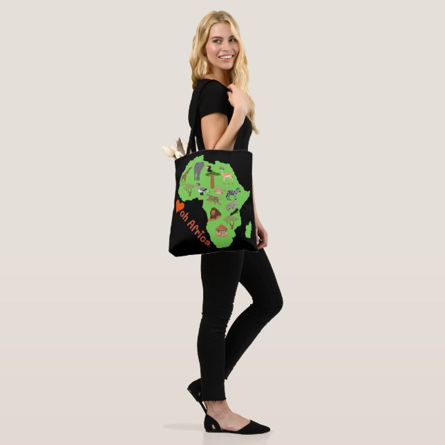 African abstract tote bag (On Model)