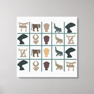African abstract tribal art canvas print