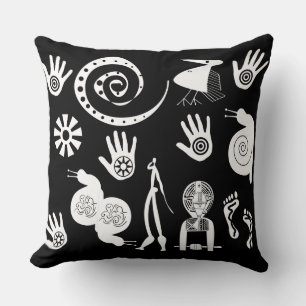 African abstract tribal art cushion