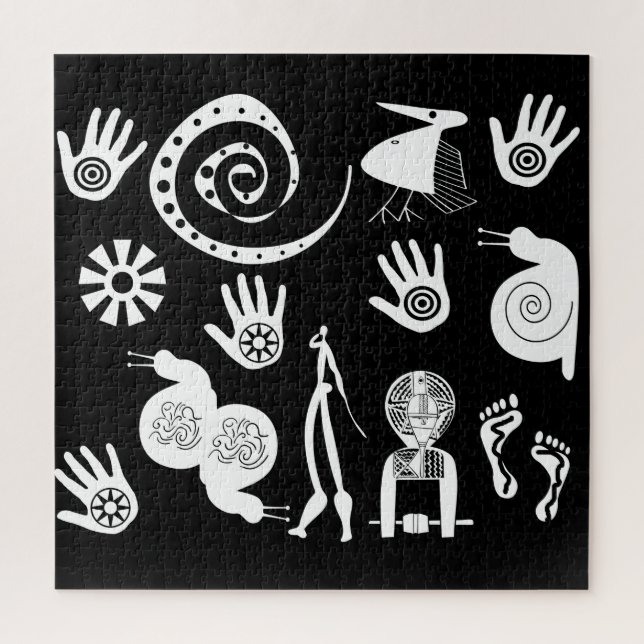 African abstract tribal art jigsaw puzzle (Vertical)