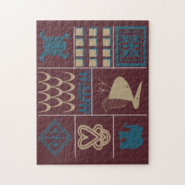 African abstract tribal art jigsaw puzzle (Vertical)
