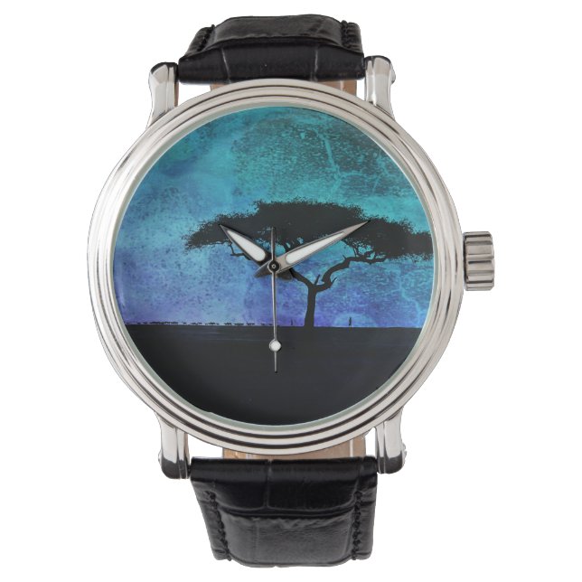 African Acacia Tree and Farmer Watch (Front)