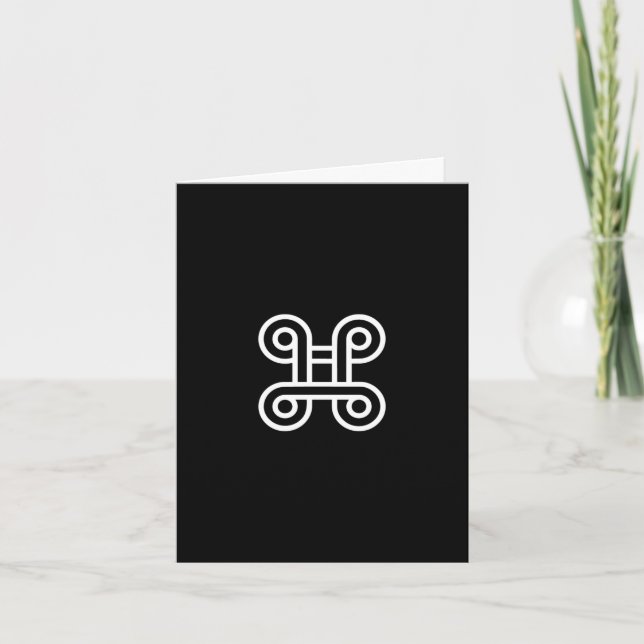 African Adinkra (Reconciliation) Blank Note Card (Front)