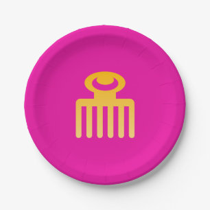 African Adinkra Symbol (Beauty) Paper Plate