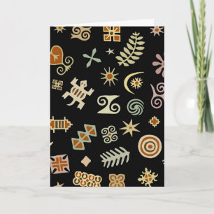 African Adinkra Symbols Card