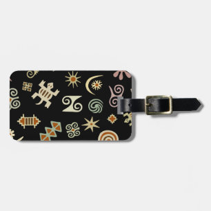 African Adinkra Symbols Luggage Tag