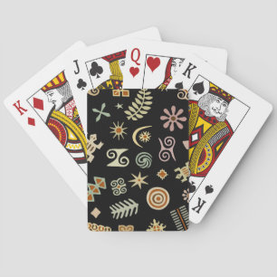 African Adinkra Symbols Playing Cards