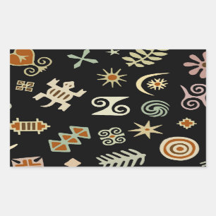 African Adinkra Symbols Rectangular Sticker
