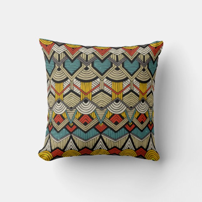 African Africa Pattern Print Design Cushion (Front)