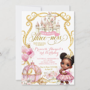 African Afro Princess Her Royal Three-ness Invitat Invitation