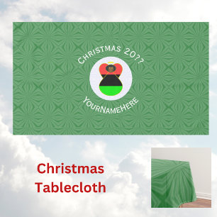 African America Flag Christmas Angel Personalised  Tablecloth