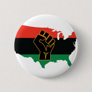 African American   6 Cm Round Badge