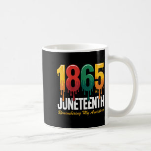 African american 1865 juneteenth black history men coffee mug