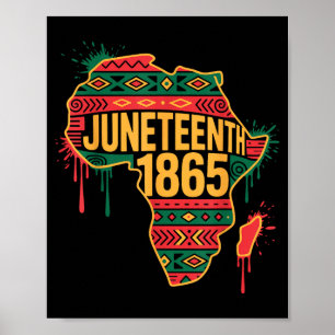 African american 1865 juneteenth black history poster