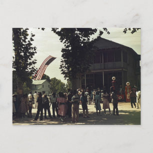 African American 4th of July celebration Postcard