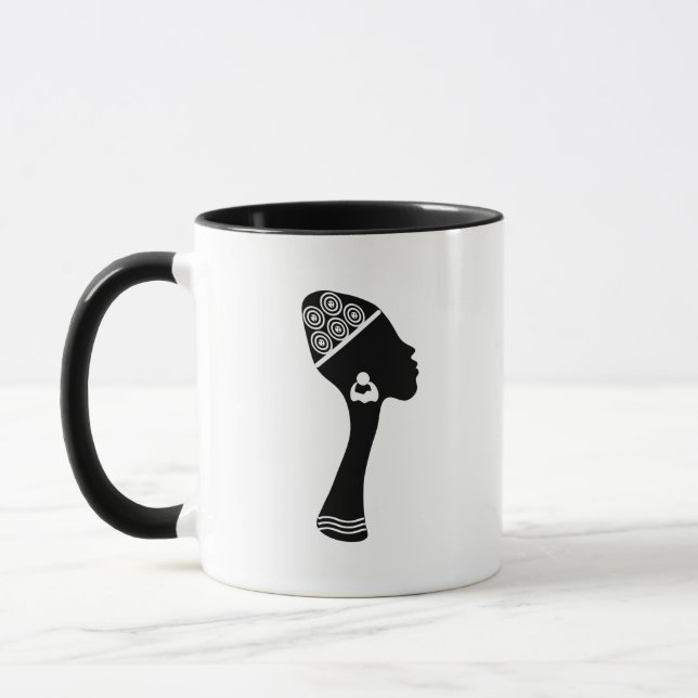 African American abstract woman Mug (Left)