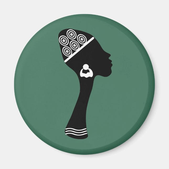 African American abstract woman profile Magnet (Front)
