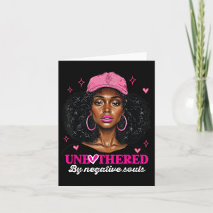 African American Afro Queen Sy Black Woman Unbothe Card