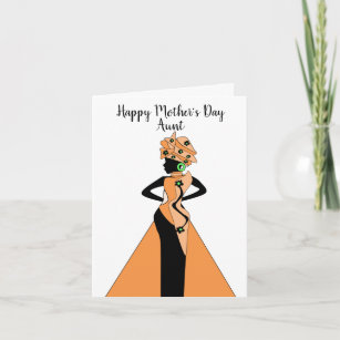 African American Afrocentric Aunt Mother's Day Car Card