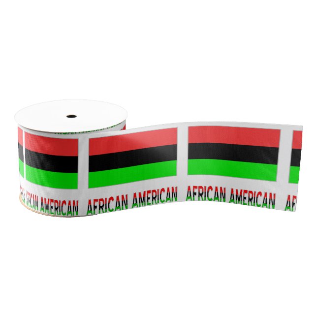 African American and African Diaspora Flag  Grosgrain Ribbon (Spool)