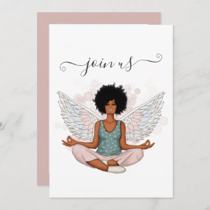 African American Angel Bachelorette Party Invitation