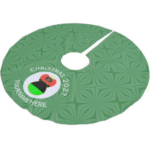 African American Angel Christmas Flag Personalised Brushed Polyester Tree Skirt