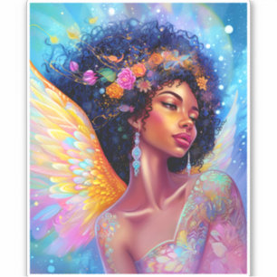 African American Angel Lady Fantasy Art