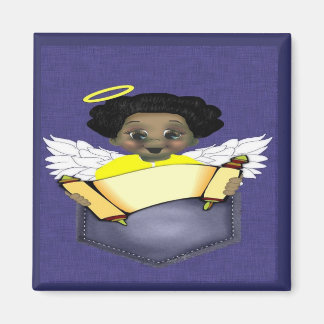 African American Angel Magnet