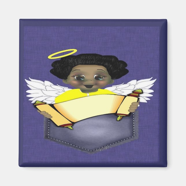 African American Angel Magnet (Front)