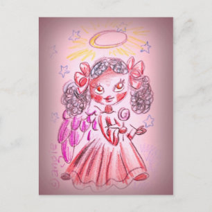 African American Angel Postcard